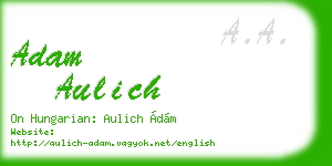 adam aulich business card